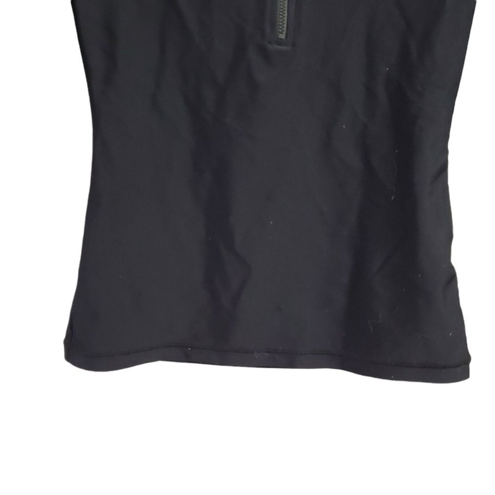 J. Crew Rash Guard Small  Black Mesh Insert Long Sleeve  Swim Cover Up Stretch - Picture 4 of 11